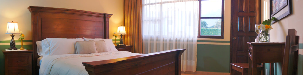 Panorama of king-size guestroom